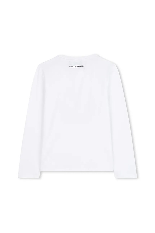 Karl Lagerfeld maglietta a maniche lunghe per bambini Z30940.114.150 bianco AW25