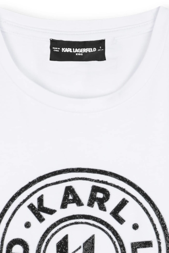 Fete Karl Lagerfeld longsleeve copii Z30940.156.162 alb