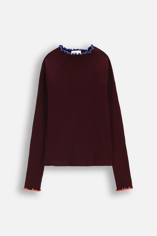 Otroška dolga majica Coccodrillo Z elastanom rdeča ZC5143901AGJ