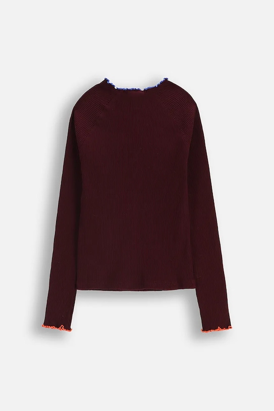 Dětské tričko s dlouhým rukávem Coccodrillo ZC5143901AGJ červená AW25