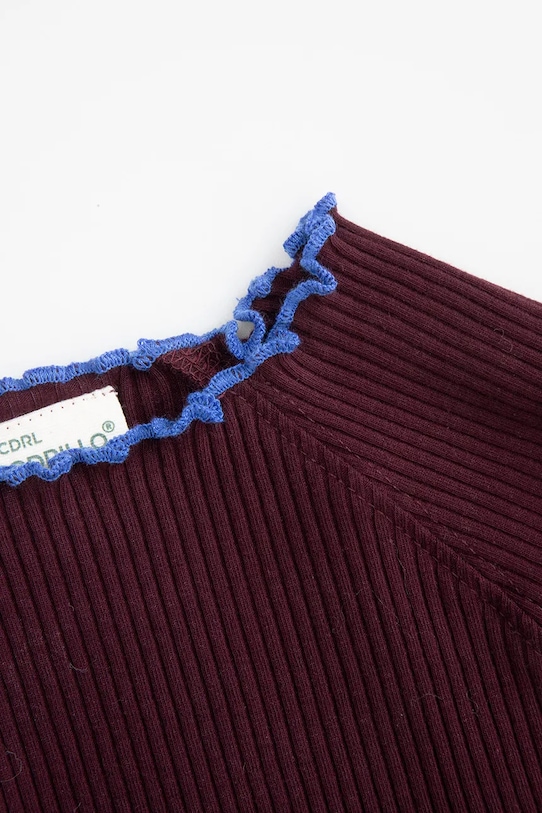 DÍVKA Dětské tričko s dlouhým rukávem Coccodrillo ZC5143901AGJ červená