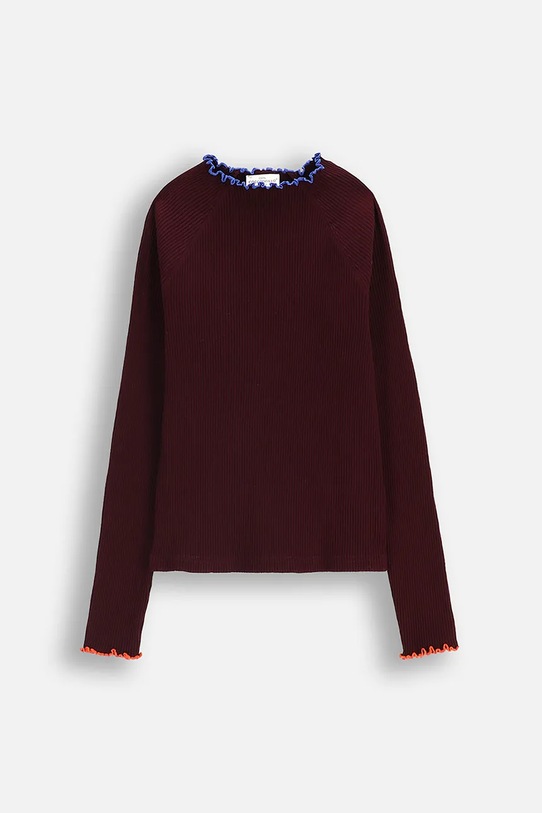 Coccodrillo longsleeve dziecięcy wzorzyste bordowy ZC5143901AGJ