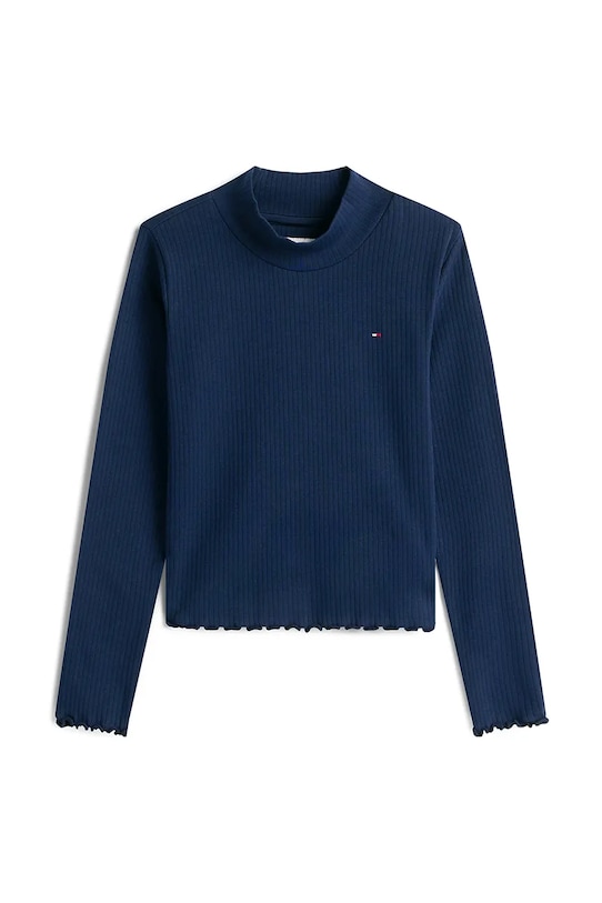 Tommy Hilfiger longsleeve dziecięcy z bawełną KG0KG08802.9BYA granatowy AW25