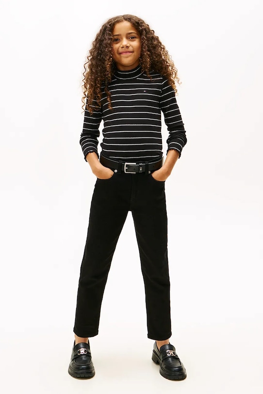 Tommy Hilfiger longsleeve dziecięcy czarny KG0KG08867.9BYA