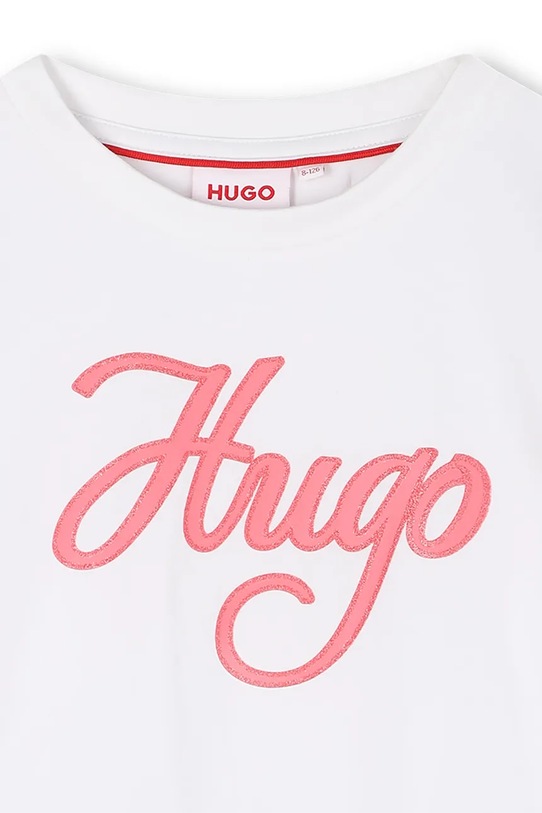 DÍVKA Kojenecké tričko s dlouhým rukávem HUGO G00492.102.108 bílá
