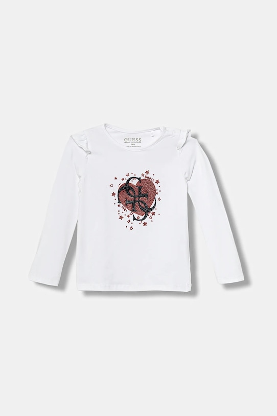 Tričko s dlhým rukávom pre bábätká Guess nášivka biela A5BI01.J1314.9BYA