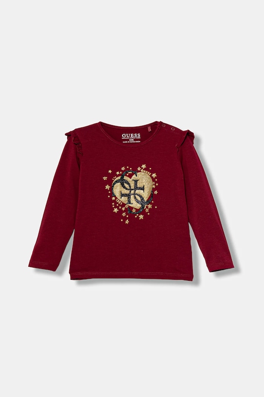 Guess longsleeve bebeluși imprimeu burgundia A5BI01.J1314.9BYA