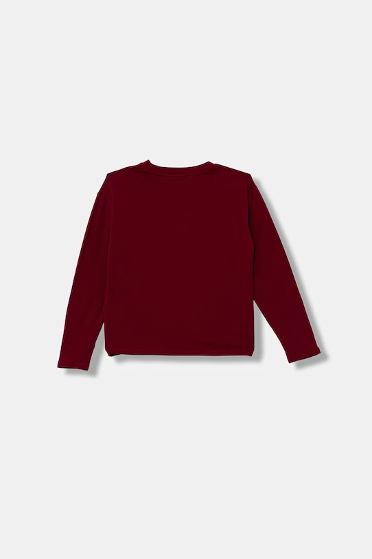 Dětské tričko s dlouhým rukávem Guess J5BI01.J1314.9BYA burgundské AW25