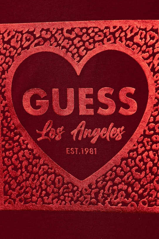 DÍVKA Dětské tričko s dlouhým rukávem Guess J5BI01.J1314.9BYA burgundské