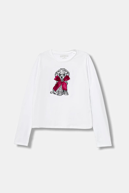 Guess longsleeve dziecięcy z elastanem biały J5BI09.J1314.9BYA