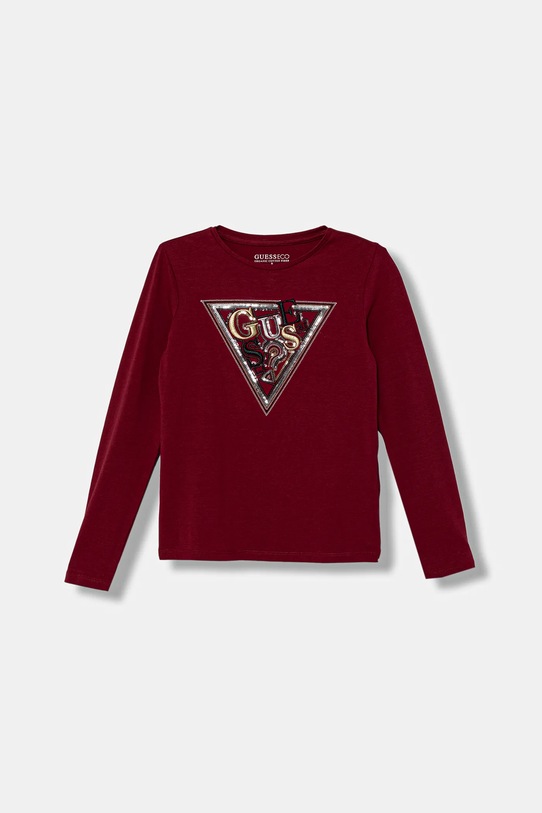 Дитячий лонгслів Guess аплікація червоний J5BI13.J1314.9BYA