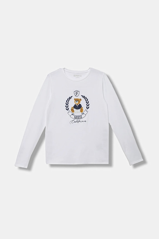 Dječja majica dugih rukava Guess print bijela J5BI26.J1314.9BYA