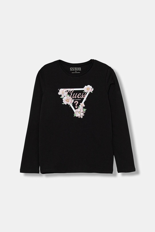 Dětské tričko s dlouhým rukávem Guess s elastanem černá J5BI31.J1314.9BYA