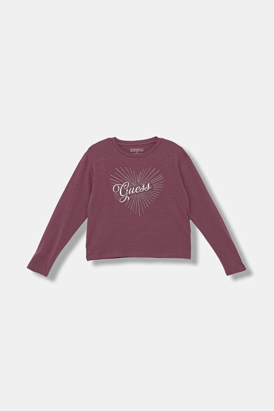 Guess longsleeve dziecięcy z elastanem bordowy J5BI35.J1314.9BYA