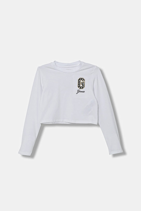 Дитячий лонгслів Guess аплікація білий J5BI40.J1314.9BYA