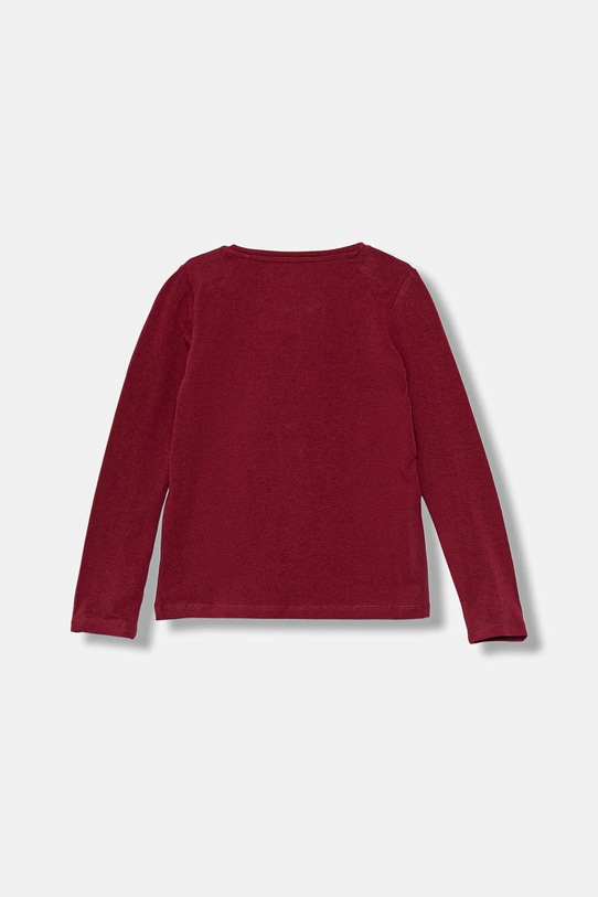 Guess longsleeve dziecięcy K5BI00.J1314.9BYA bordowy AW25