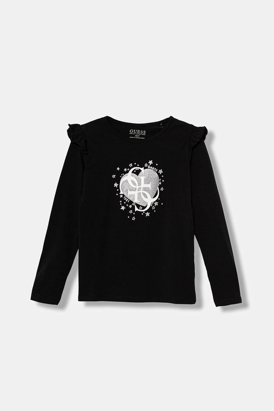 Guess longsleeve dziecięcy nadruk czarny K5BI02.J1314.9BYA