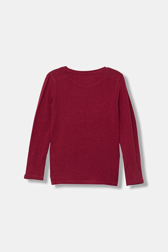 Guess longsleeve dziecięcy K5BI03.J1314.9BYA bordowy AW25