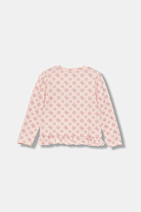 Guess longsleeve dziecięcy K5BI05.J1314.9BYA różowy AW25