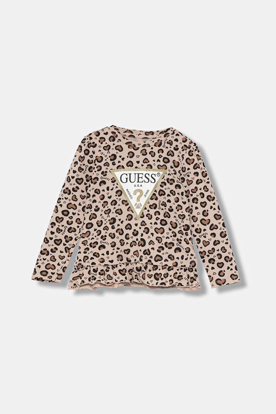 Guess longsleeve dziecięcy z elastanem beżowy K5BI05.J1314.9BYA