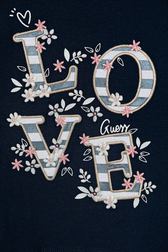 Dziewczynka Guess longsleeve dziecięcy K5BI10.J1314.9BYA granatowy