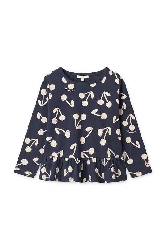 Liewood longsleeve bawełniany dziecięcy Margit Printed Longsleeve T-shirt wzorzyste granatowy LW20212.9BYA