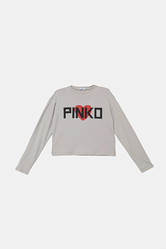 Pinko longsleeve copii cu elastan gri KFTS029.C.JE013