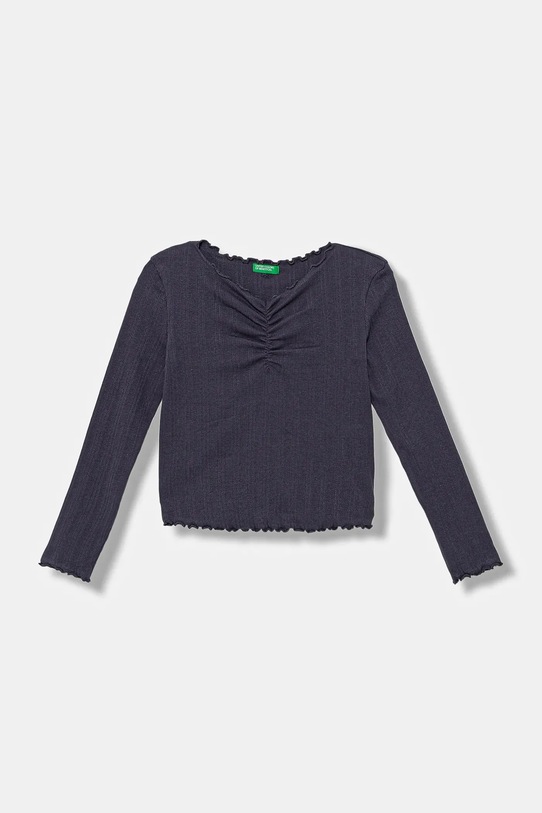 United Colors of Benetton longsleeve dziecięcy z elastanem szary 3KIEC10Q9.G.seasonal