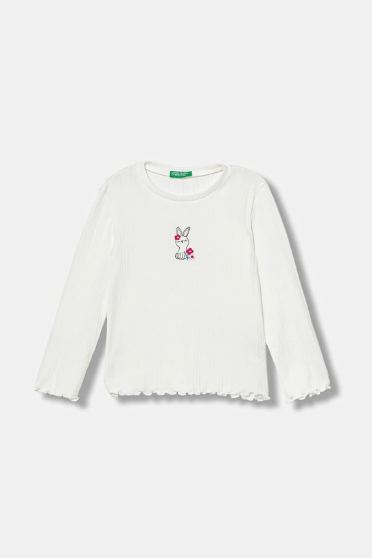 United Colors of Benetton longsleeve dziecięcy aplikacja biały 3KIEG10KK.P.seasonal