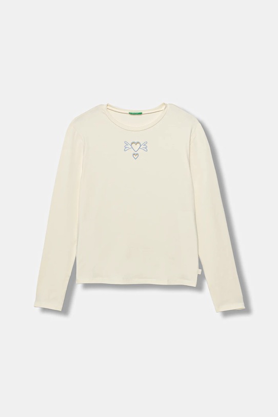 Детска блуза с дълги ръкави United Colors of Benetton еластичен бежов 3P4ZC10QF.G.seasonal