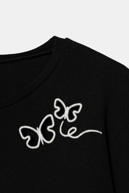 Fete United Colors of Benetton longsleeve copii 3P4ZC10QF.G.seasonal negru