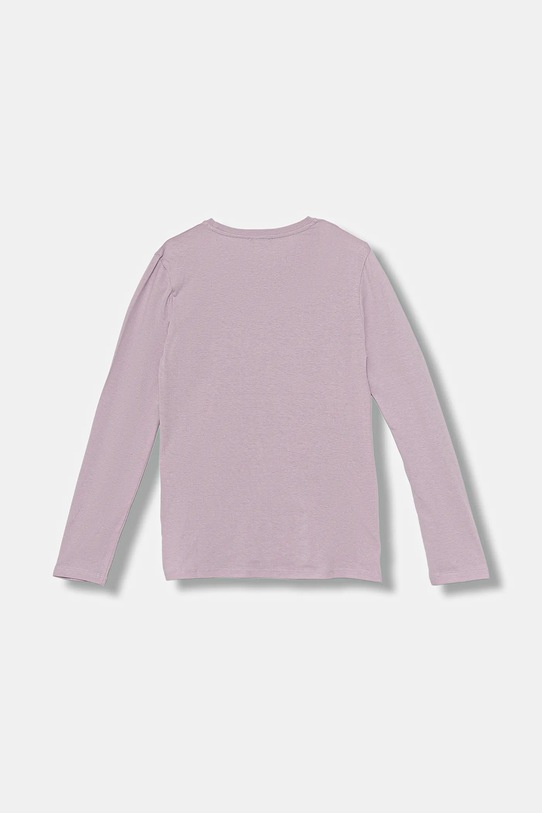United Colors of Benetton longsleeve bawełniany dziecięcy 35RYC10QE.G.seasonal fioletowy AW25