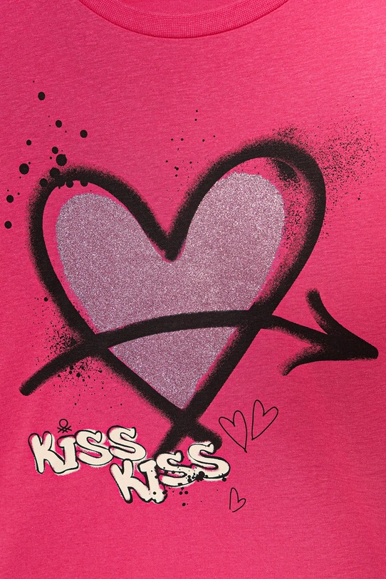 Девочка Хлопковый детский лонгслив United Colors of Benetton 35RYC10QE.G.seasonal розовый