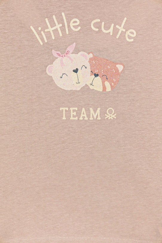 DÍVKA Dětské bavlněné tričko s dlouhým rukávem United Colors of Benetton 35RYG10K7.P.seasonal růžová