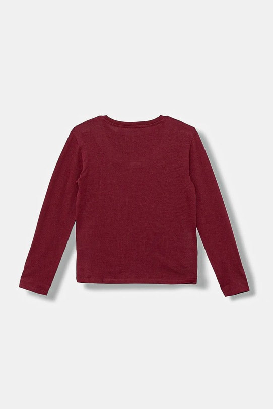 United Colors of Benetton longsleeve bawełniany dziecięcy 3I1XC10QJ.G.seasonal bordowy AW25