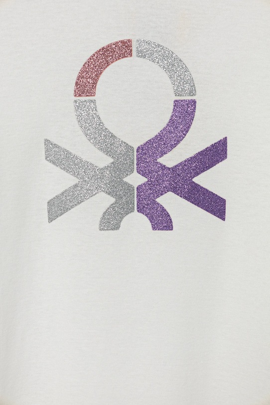 Dziewczynka United Colors of Benetton longsleeve bawełniany dziecięcy 3I9WC10JR.G.reproposed biały