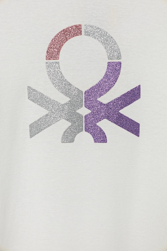 Dziewczynka United Colors of Benetton longsleeve bawełniany dziecięcy 3I9WC10JR.G.reproposed biały