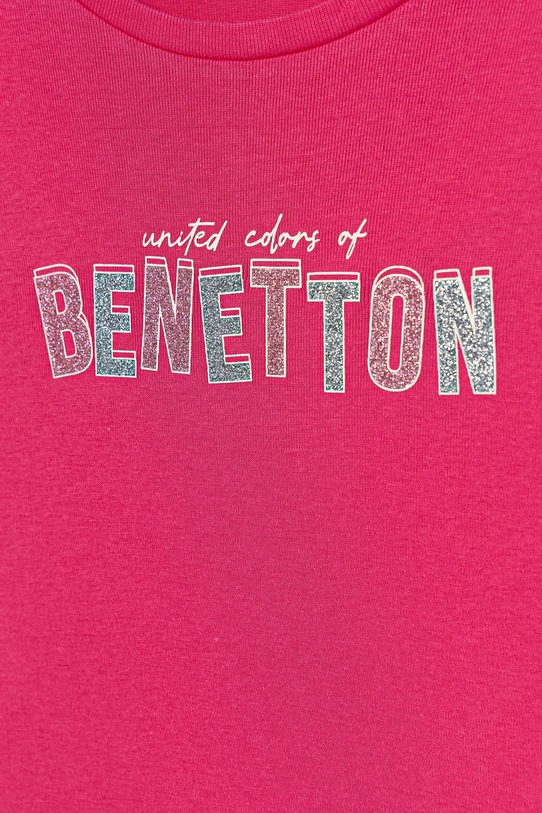 Dziewczynka United Colors of Benetton longsleeve bawełniany dziecięcy 3I9WC10Q2.G.seasonal różowy