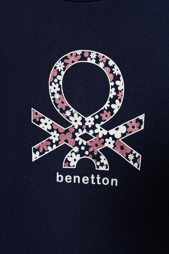 Dziewczynka United Colors of Benetton longsleeve bawełniany dziecięcy 3I9WC10Q2.G.seasonal granatowy