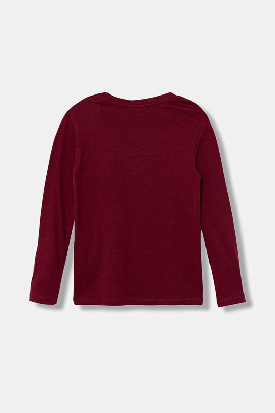United Colors of Benetton longsleeve bawełniany dziecięcy 3I9WC10Q2.G.seasonal bordowy AW25