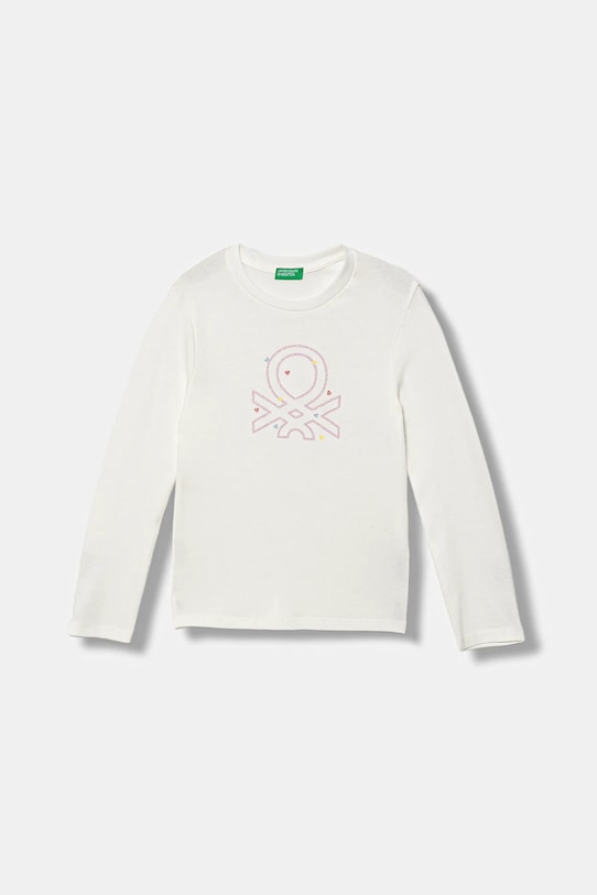United Colors of Benetton longsleeve in cotone bambino/a prodotto per bambini bianco 3I9WG10JS.P.seasonal
