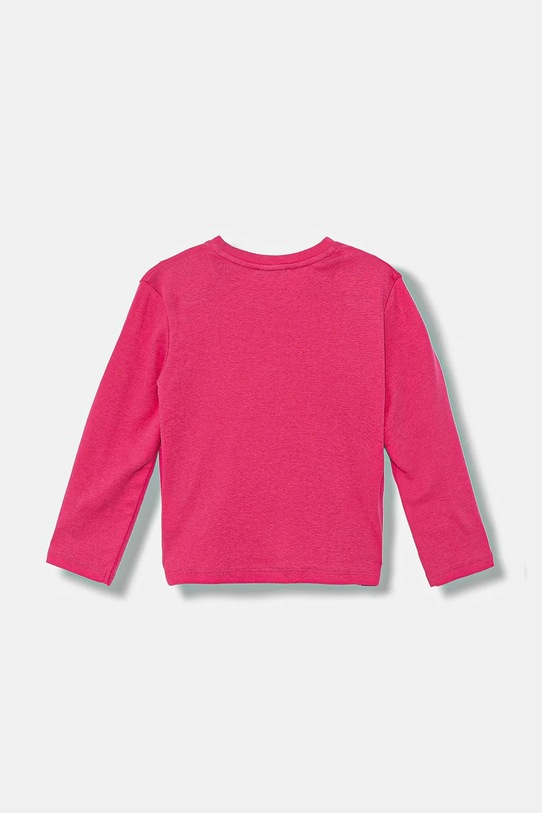 Dětské bavlněné tričko s dlouhým rukávem United Colors of Benetton 3I9WG10JS.P.seasonal růžová AW25