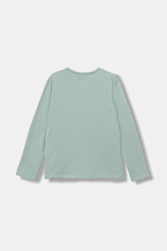 Detská bavlnená košeľa s dlhým rukávom United Colors of Benetton 35RYC10Q7.G.seasonal tyrkysová AW25