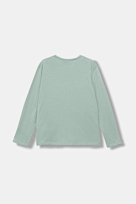 United Colors of Benetton longsleeve din bumbac pentru copii 35RYC10Q7.G.seasonal turcoaz AW25