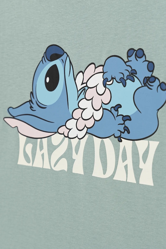 Fete United Colors of Benetton longsleeve din bumbac pentru copii 35RYC10Q7.G.seasonal turcoaz