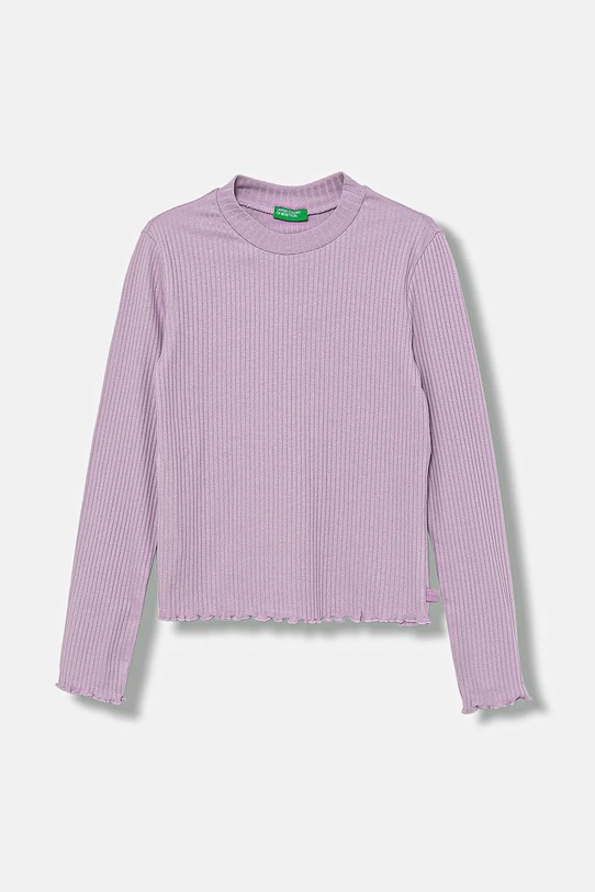 Дитячий лонгслів United Colors of Benetton з еластаном фіолетовий 3F1AC203O.G.Season.9BYA