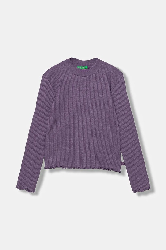 Detské tričko s dlhým rukávom United Colors of Benetton s elastanom fialová 3F1AC203O.G.Season.9BYA