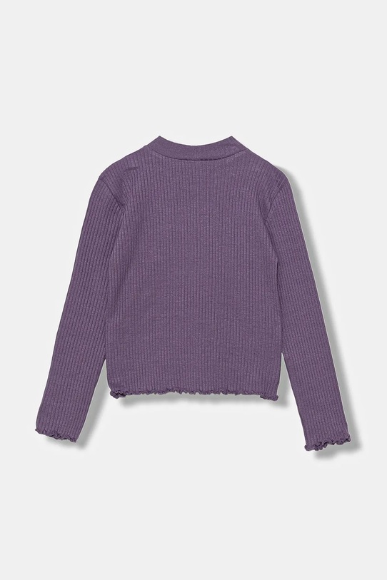 Detské tričko s dlhým rukávom United Colors of Benetton 3F1AC203O.G.Season.9BYA fialová AW25