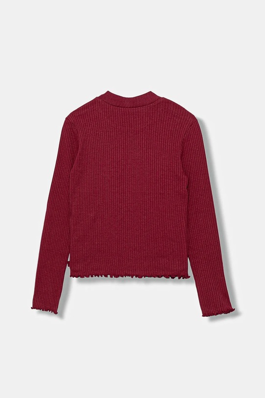 Detské tričko s dlhým rukávom United Colors of Benetton 3F1AC203O.G.Season.9BYA burgundské AW25