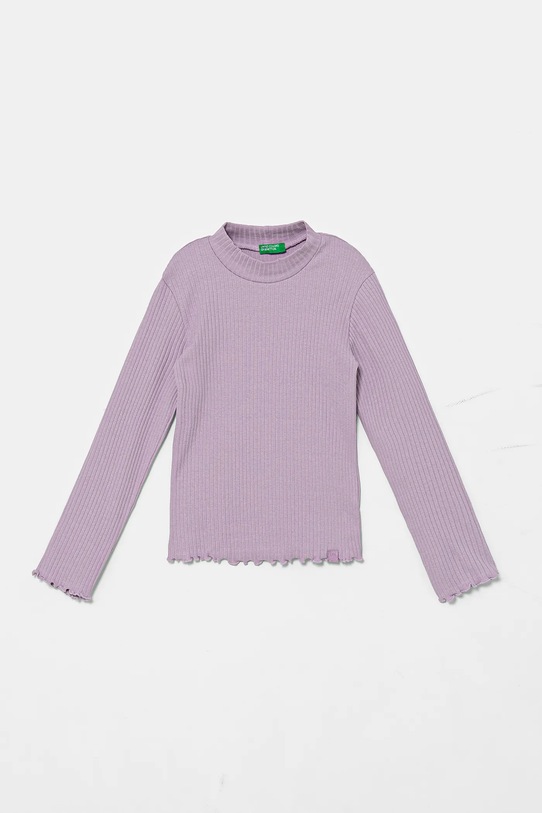 Dětské tričko s dlouhým rukávem United Colors of Benetton s elastanem fialová 3F1AG10JT.P.seasonal